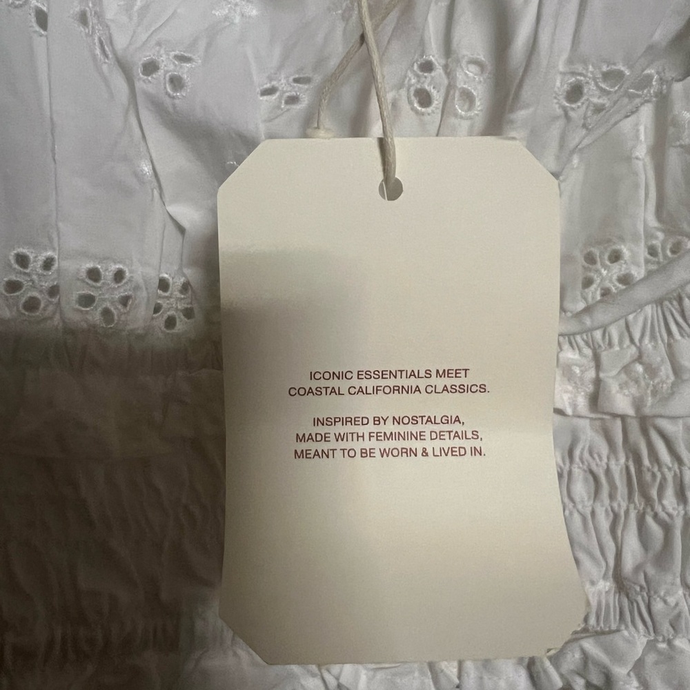 Off white Gap Doen eyelet dress NWT - Picture 5 of 9
